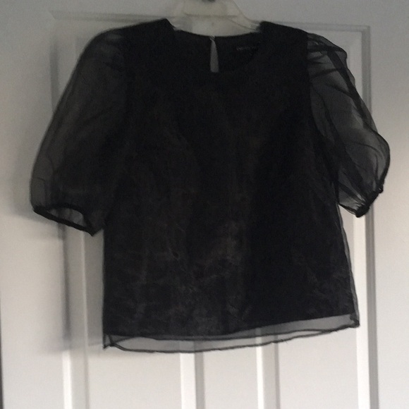 Organza puff sleeve dressy top from English Factory M - Picture 2 of 9